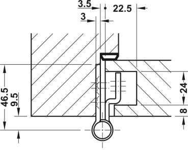 Preview: Objekttürband Edelstahl VN 2927/160 Compact Planum bis 160kg